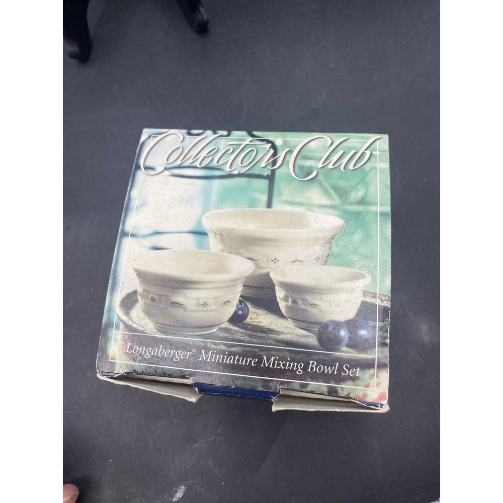 Longaberger Collectors Club Miniature Cabana Stripe Woven Nested Bowl Set NIB￼ - Picture 11 of 16